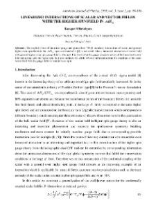 LINEARIZED INTERACTIONS OF SCALAR AND VECTOR FIELDS WITH THE HIGHER SPIN FIELD IN AdSD