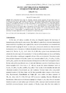 STATIC AND VIBRATIONAL PROPERTIES OF EQUIATOMIC BINARY ALLOYS