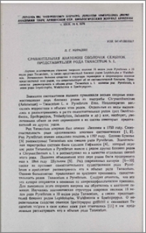 Сравнительная анатомия оболочек семянок представителей рода Tanacetum S. L.