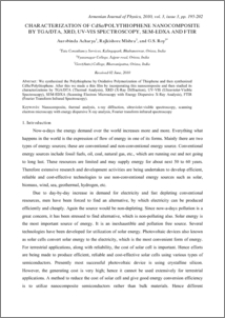 CHARACTERIZATION OF CdSe/POLYTHIOPHENE NANOCOMPOSITE BY TGA/DTA, XRD, UV-VIS SPECTROSCOPY, SEM-EDXA AND FTIR