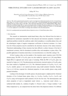 VIBRATIONAL DYNAMICS OF Cu-BASED BINARY GLASSY ALLOYS