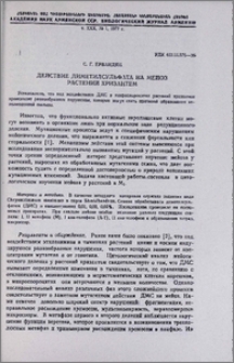 Действие диметилсульфата на мейоз растений хризантем