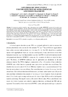 LOW-PRESSURE MWPC SYSTEM FOR THE DETECTION OF ALPHA-PARTICLES AND FISSION FRAGMENTS