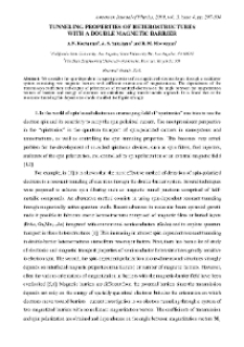 TUNNELING PROPERTIES OF HETEROSTRUCTURES WITH A DOUBLE MAGNETIC BARRIER