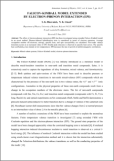 FALICOV-KIMBALL MODEL EXTENDED BY ELECTRON-PHONON INTERACTION (EPI)