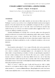 COILED CARBON NANOTUBES: A SIMPLE MODEL