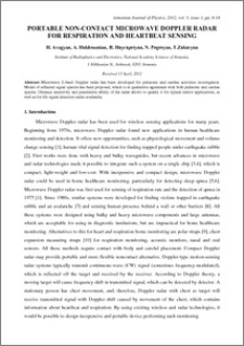 PORTABLE NON-CONTACT MICROWAVE DOPPLER RADAR FOR RESPIRATION AND HEARTBEAT SENSING