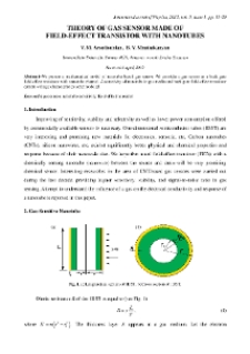 THEORY OF GAS SENSOR MADE OF FIELD-EFFECT TRANSISTOR WITH NANOTUBES
