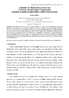 A PROOF OF PRINCIPLE STUDY OF A NOVEL SEMICONDUCTOR-BASED CHARGE PARTICLE IDENTIFICATION TELESCOPE