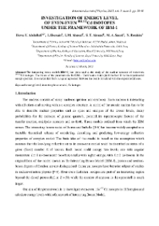 INVESTIGATION OF ENERGY LEVEL OF EVEN-EVEN 104-112Cd ISOTOPES UNDER THE FRAMEWORK OF IBM-1
