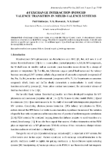 d-f EXCHANGE INTERACTION INDUCED VALENCE TRANSITION IN MIXED-VALENCE SYSTEMS