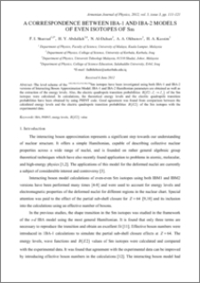A CORRESPONDENCE BETWEEN IBA-1 AND IBA-2 MODELS OF EVEN ISOTOPES OF Sm
