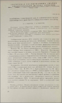 Изменение содержания ДНК в алейроновой ткани пшеницы под действием гибберелловой кислоты