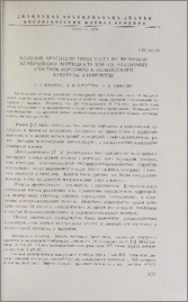 Влияние красителя грюн теста на величину мембранного потенциала клеток различных участков корешков и колеоптилей кукурузы и пшеницы