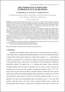 THE COSMOLOGICAL REPULSION IN PRESENCE OF SCALARS FIELDS