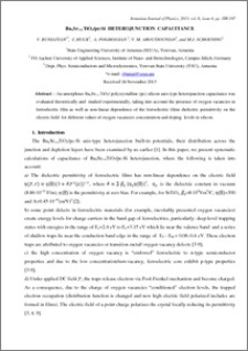 BaxSr1-x TiO3/pc-Si HETEROJUNCTION CAPACITANCE