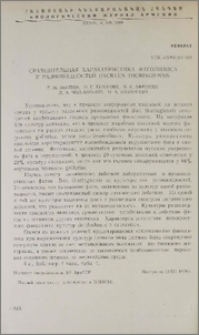Сравнительная характеристика фаголизиса у разновидностей Bacillus Thuringiensis Var. Caucasicus