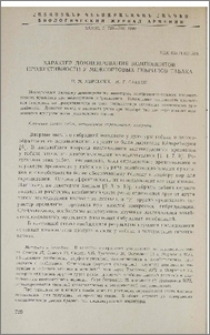 Характер доминирования компонентов продуктивности у межсортовых гибридов табака