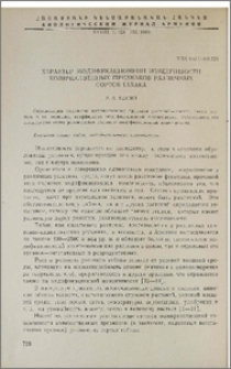 Характер модификационной изменчивости количественных признаков различных сортов табака