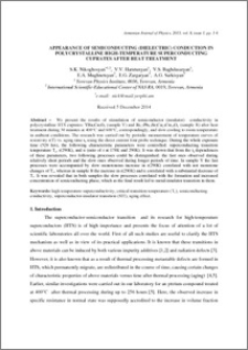 APPEARANCE OF SEMICONDUCTING (DIELECTRIC) CONDUCTION IN POLYCRYSTALLINE HIGH-TEMPERATURE SUPERCONDUCTING CUPRATES AFTER HEAT TREATMENT