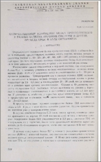 Количественные изменение белка протеолипидов в разных отделах нервной системы и других органах крыс в ходе онтогенеза
