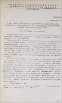 О распространении и некоторых особенностях анаэробных бактерий рода Clostridium в основных типах почв Армянской ССР