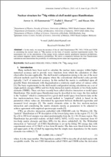 Nuclear Structure for 24Mg within sd-Shell Model Space Hamiltonians