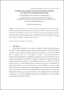 Evolution of Wave Packets Constructed Based on the Scattering Wave Functions for One-Dimensional Potential