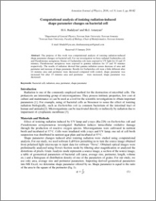 Computational analysis of ionizing radiation-induced shape parameter changes on bacterial cell