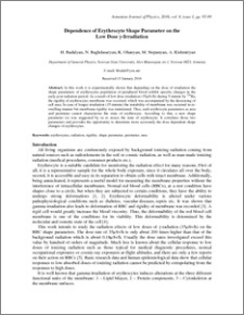Dependence of Erythrocyte Shape Parameter on the Low Dose γ-Irradiation