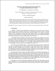 Pedestrian Caused Doppler Signal Detection by Bispectrum Processing in Ku-Band Coherent CW Radar