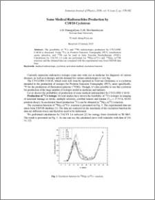 Some Medical Radionuclides Production by C18/18 Cyclotron