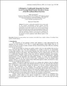 A Dissipative Conditionally Integrable Two-State Level-Crossing Model Exactly Solvable in Terms of the Bi-Confluent Heun Functions