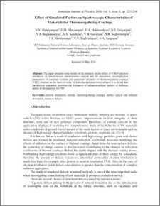 Effect of Simulated Factors on Spectroscopic Characteristics of Materials for Thermoregulating Coatings