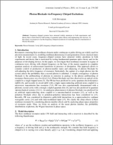 Photon Blockade via Frequency Chirped Excitations