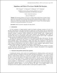 Impedance and Wake of Two-Layer Metallic Flat Structure