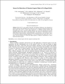 Sensor for Detection of Chemical Agents Made of Co-Doped SnO2