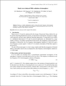 Shock wave induced MHz radiation of atmosphere