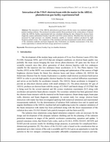 Interaction of the 5 MeV electron beam with the matter in the AREAL photoelectron gun facility experimental hall