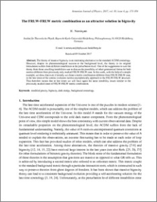 The FRLW-FRLW metric combination as an attractor solution in bigravity