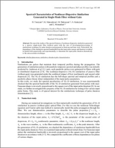 Spectral Characteristics of Nonlinear-Dispersive Similariton Generated in Single-Mode Fiber without Gain