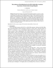 The isotherm of hybridization for the DNA field-effect transistor in presence of monovalent charged ligands