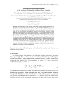Confluent hypergeometric expansions of the solutions of the double-confluent Heun equation