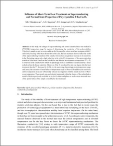 Influence of Short-Term Heat Treatment on Superconducting and Normal-State Properties of Polycrystalline YBa2Cu3Ox