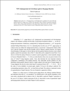 VEV of Q-operator in U(1) linear quiver 4d gauge theories