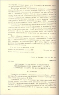 Динамика прорастания и сохранения жизнеспособности пыльцевых зерен у Campanula stevenii по фазам вегетации
