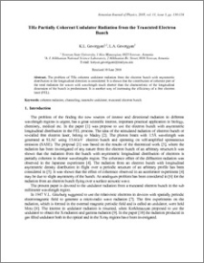 THz Partially Coherent Undulator Radiation from the Truncated Electron Bunch