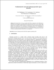Conductometric sensor for hydrogen peroxide vapors detection