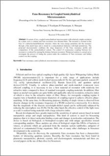 Fano Resonance in Coupled Semicylindrical Microresonators