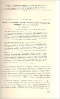 Липоксигеназная система перекисного окисления липидов Triticum Aestivum